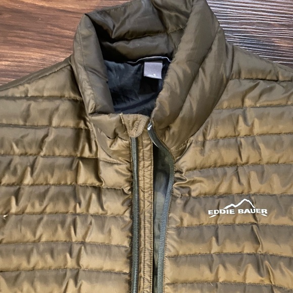 Eddie Bauer down zip jacket EB-650 puff small brown - Picture 2 of 3